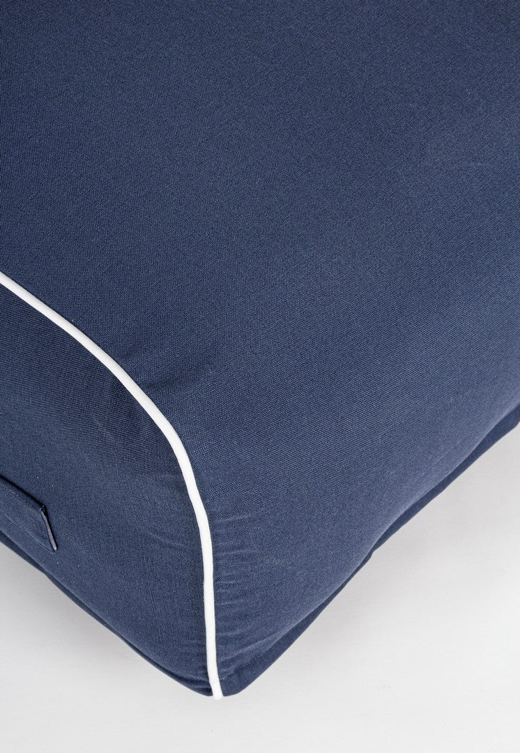 Poltrona Pouf Chaise Lounge Gonfiabile 90x60x70 cm in Poliestere Rihanna Blu