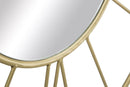 Orologio/Specchio Glam Stick Ø80x6 cm in Ferro Oro e Nero