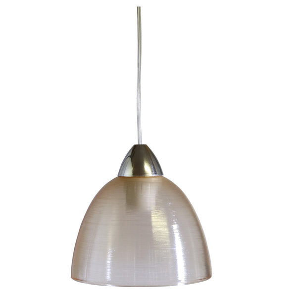 sconto Aufhängung D20 1xE27 Rahmen Chrom-Transparentglas Gel Bernstein E-Energy Carla