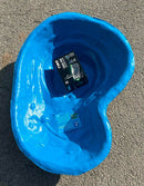 Kit Laghetto Artificiale + Pompa Filtro da Giardino 110x78x28 cm in Polietilene 90 Litri Azzurro