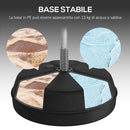 Punching Ball da Terra ad Altezza Regolabile 126-144 cm con Guantoni e Base Riempibile Rosso e Bianco      