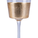 Set 6 Calici Gold Party in Vetro VdE Tivoli 1996 Trasparente e Oro