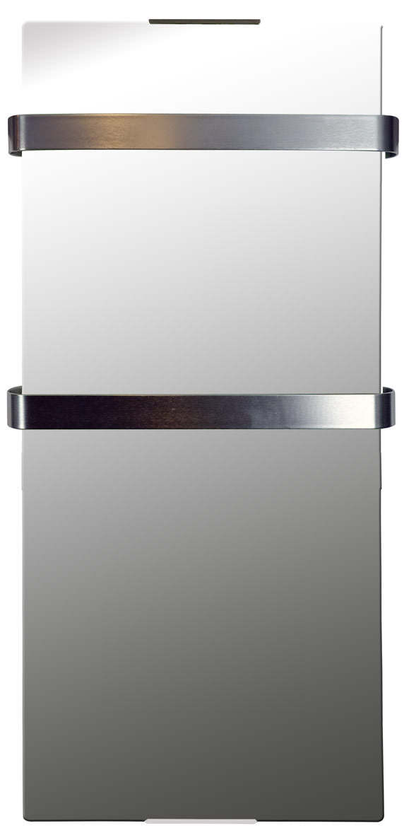 Handtuchwärmer aus gehärtetem Glas 100x46cm 900W Chemin'Arte Spiegel online