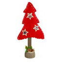 Mini Albero di Natale in panno rosso grande cm . 37x13,5 h 74