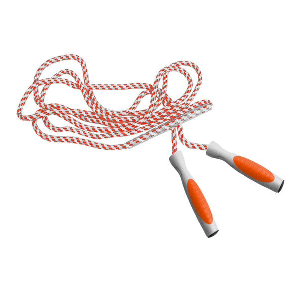 Corda per Saltare in Cotone Manico in Plastica Bianco e Arancio prezzo