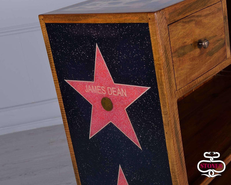 Madia 50x120xH75 cm in Legno Collezione Hollywood Multicolor e Marrone