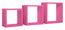 Set 3 Mensole da Parete Cubo in Fibra di Legno Incubo Fuxia