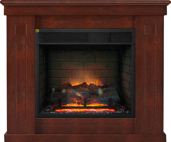 Elektrischer Bodenkamin Flammeneffekt 2000W Vannini Chiara Slim Nussbaum sconto