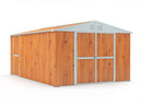 Casetta Box da Giardino in Lamiera di Acciaio Porta Utensili 327x459x217 cm Enaudi Legno