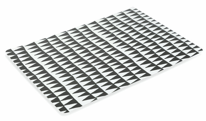 Set 6 Tovagliette 45x30 cm in Plastica Villa d'Este Home Tivoli Masai Bianche e Nere