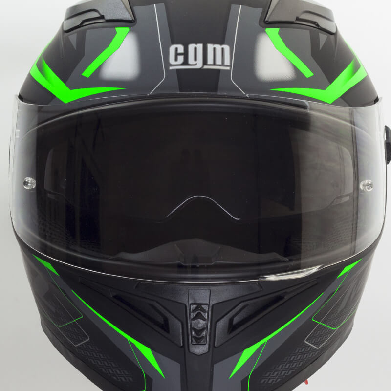 Casco Integrale per Scooter Visiera Lunga CGM Mach 2 316G Verde Fluo Opaco Varie Misure
