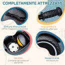 Triciclo per Bambini 2-5 Anni Bicicletta per Bambini con Seduta Regolabile Cestino e Parafango 80x48x63 cm in Acciaio e PP Nero      