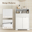 Mobile Bagno da Pavimento 60x30x91,5 cm con Cassetto e Ripiano Regolabile in MDF Bianco      