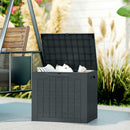 Baule da Giardino 56x41x50 cm con Maniglie Contenitore Porta Attrezzi Impermeabile in PP Grigio Scuro      