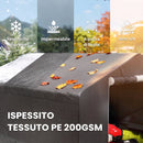 Garage Moto per Esterno Portaoggetti 3x3 m con Porta e Prese d'Aria Avvolgibili in PE Impermeabile Grigio Scuro      