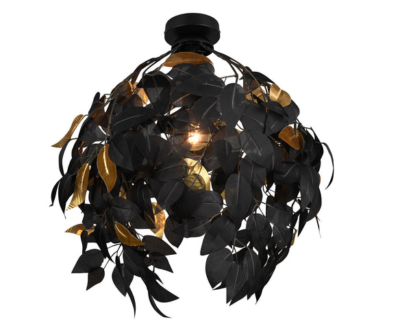 Plafoniera da Interno Attacco E27 in Metallo Nero Opaco acquista