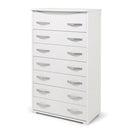 Cassettiera Settimino Maxi 127x76x41 cm bianco frassinato
