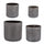 Set 4 Vasi a Cilindro Tressage Antracite