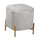 Pouf Contenitore 38x38xh45 cm in Tessuto Velluto Grigio