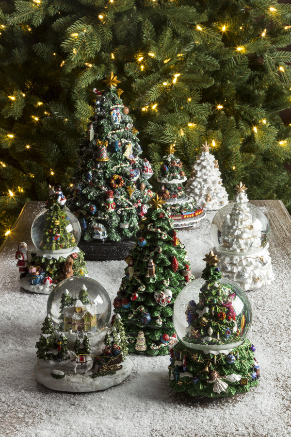 prezzo Carillon aus Tannenholz mit Uhrwerk und Lichtern H33 cm aus Harz