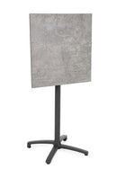 Tavolo da Bar da Giardino 70x70x110h cm in Alluminio e HPL Claret Alto Antracite Dark 