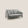 Divano 2 Posti 140x94x90 cm in Tessuto Grigio Chiaro
