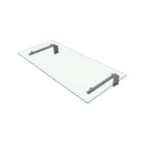 Pensilina Tettoia 120x80x0,8 cm in Vetro con Staffe in Acciaio 