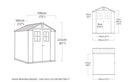Casetta da Giardino Porta Attrezzi 190x183x221 cmin Evotech+ Keter Darwin 6x6 Verde