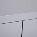 Armadietto Portadocumenti con Chiusura di Sicurezza in Acciaio Grigio 80x40x92.5 cm 