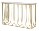 Console Amelie 120x43x80 cm in Ferro e Vetro Oro