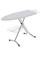 Asse da Stiro Salvaspazio Relax Profi 123x39 cm Ripiano Sottostante Gambe Triple Altezza Regolabile in Acciaio