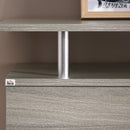Mobile  1 Cassetto 2 Ante con Ripiano Rialzato 104x38,5x111,5 cm in Truciolato Bianco