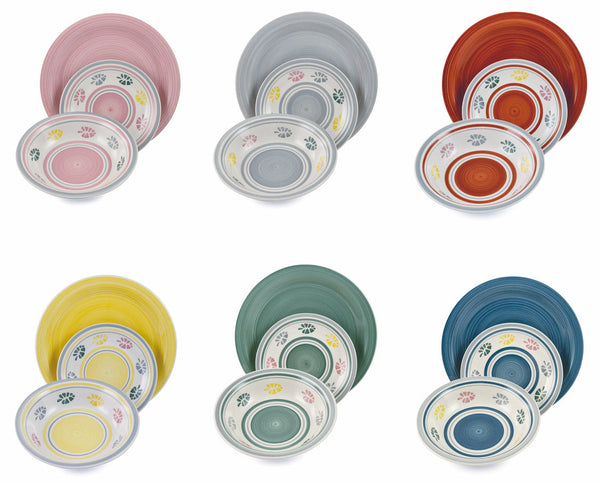 online 18-teiliges Tafelservice aus mehrfarbigem Soriani Nantes Steingut