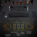 Camino Elettrico da Terra Effetto Fiamma 1800W Nero 