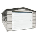 Capannone Box con Saracinesca in Lamiera Bianca per Deposito Attrezzi 370x790x280cm Enaudi