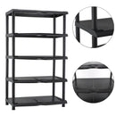 Scarpiera 5 Ripiani 80x30x48H cm in Plastica Nera