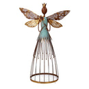 Fatina metallo con fiore oro cm 38,7x16xh66,7