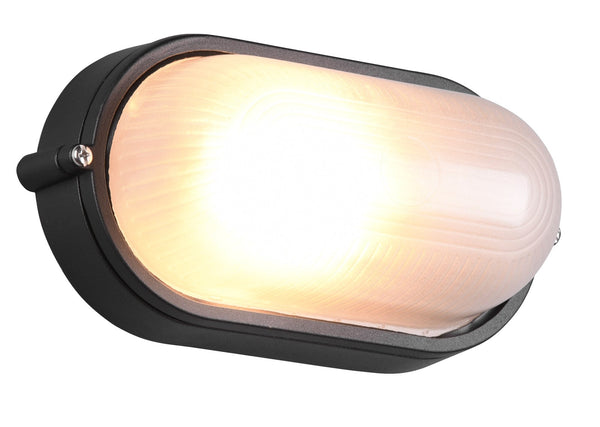 acquista Plafoniera da Esterno Attacco E27 in Alluminio Nero Opaco