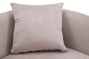Divanetto Bucarest Grigio 127x74x73 cm Legno e Spugna e Tessuto e Metallo Grigio e Oro