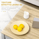 Tavolino da Caffè 80x80x42,5 cm con Ripiano in Truciolato  Grigio e Legno