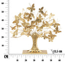 Albero della Vita con Farfalle Glam 63x13,5x60 cm in Ferro Oro