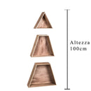 Set 3 Mensole Albero di Natale 100 cm in Legno