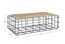 Tavolino Trellis Ret 110x65 in Acciaio
