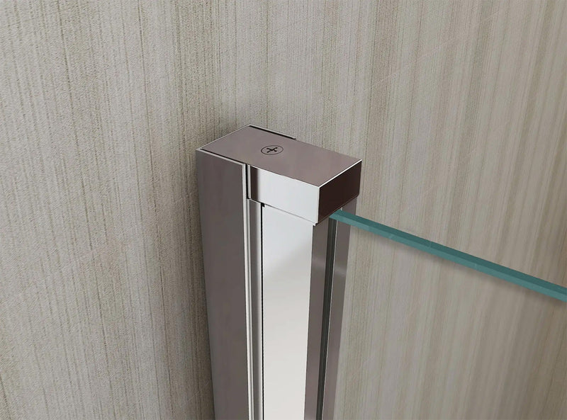 Porta Parete Doccia 2 Ante a Libro in Cristallo Trasparente 6mm H190 Varie Misure