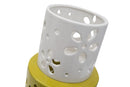 Vaso Yellow Ring Ø14x34 cm Porcellana Bianco e Verde