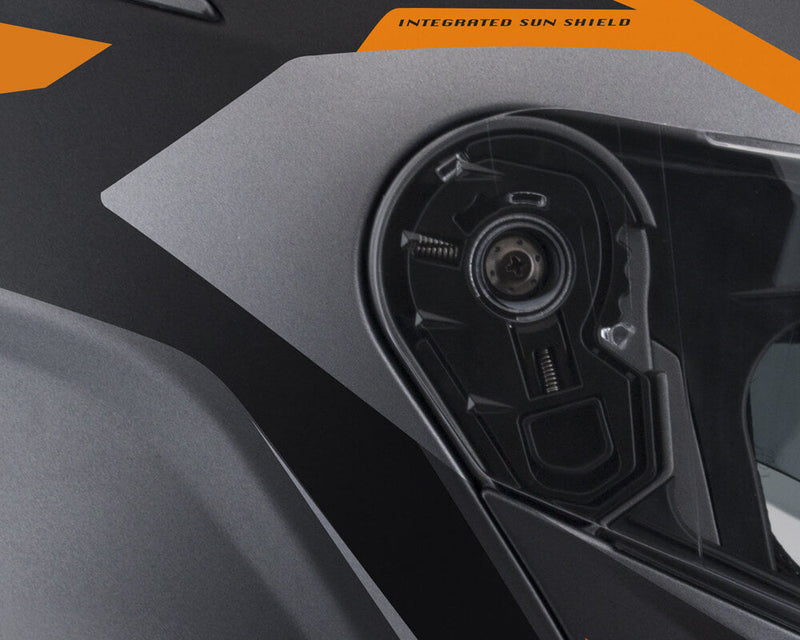 Casco Integrale per Scooter Visiera Lunga CGM Dresda 508G Arancione Opaco Varie Misure