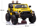 Macchina Elettrica per Bambini 2 Posti Maxi Fuoristrada 12V Gialla