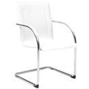 Sedia Poltrona Visitatore da Ufficio in PVC Stand Bianco