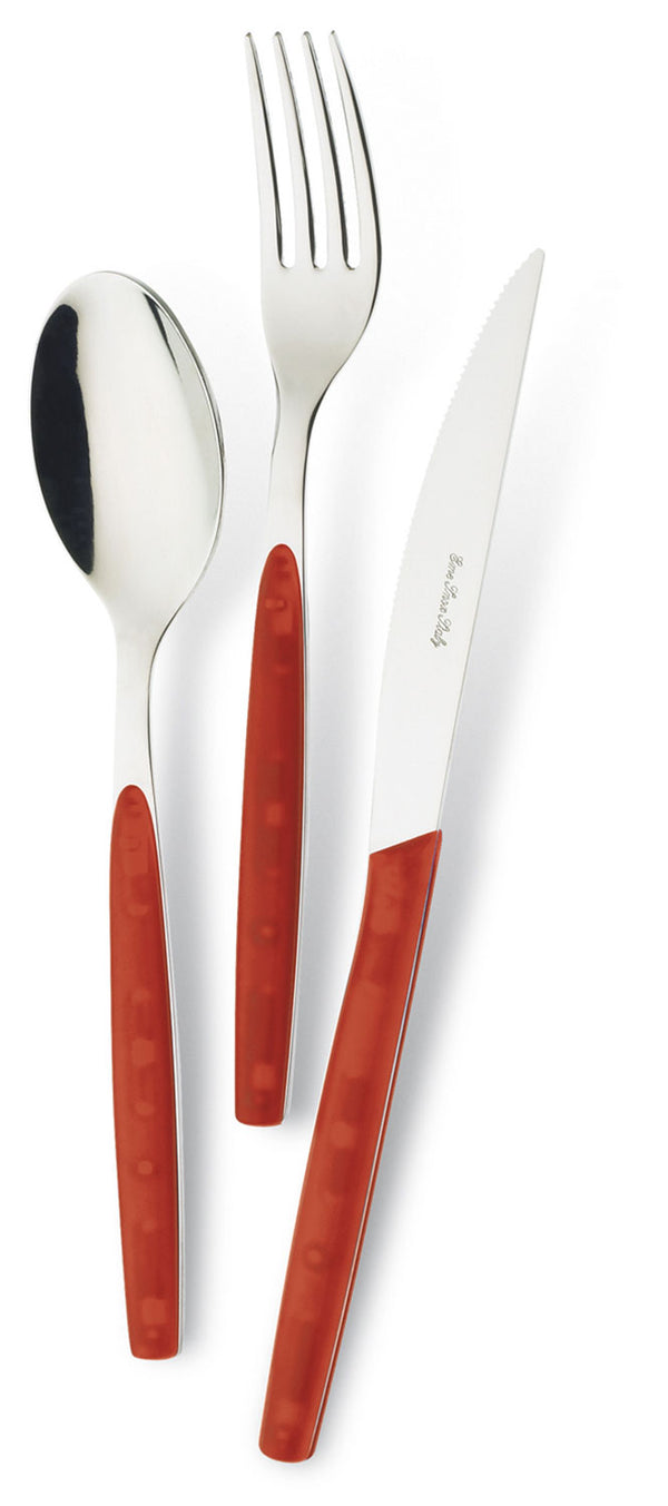 prezzo Servizio Set di Posate 24 pezzi in Acciaio Inox Eme Dream Rosso 6