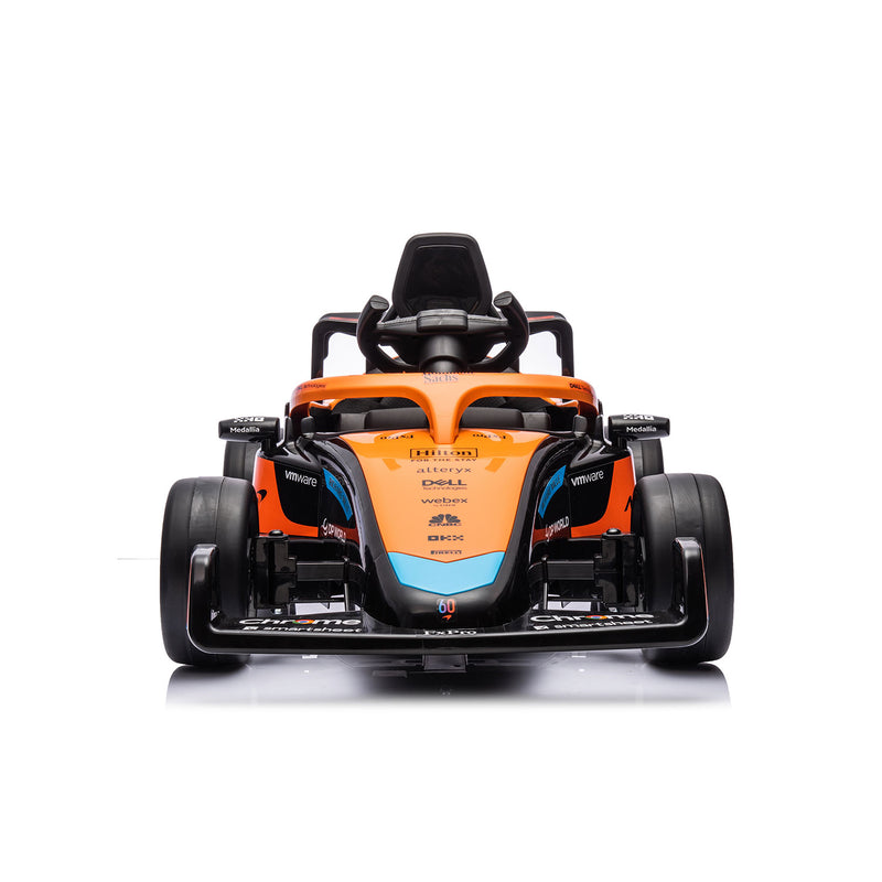 Macchina Elettrica per Bambini 12V Licenza McLaren F1 Team Nera e Arancione
